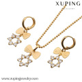 60535-Xuping Fashion Woman Brass Jewelry Set with 18K Gold Plated